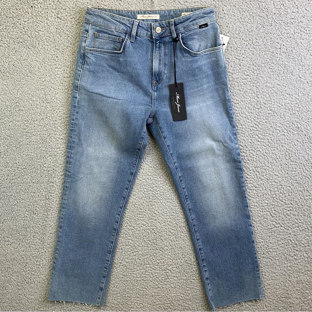 Mavi Jeans Women‎ Niki High Rise Straight Crop Sz 27/26 Raw Hem Measures 28x26
